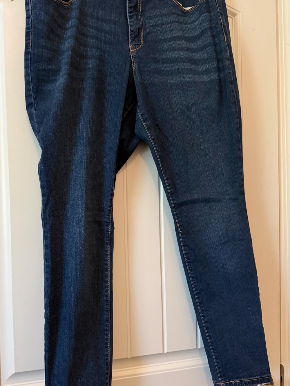 Size 16W Nine West Cigarette Skinny Ankle Dark Blue Denim Jeans